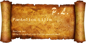 Pantelics Lilla névjegykártya